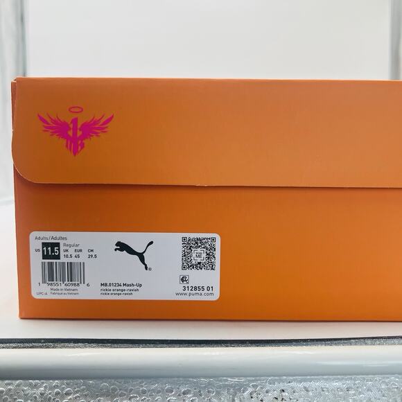 Puma MB.01 \'Mash Up\' Orange Pink Sneaker 312855 01 Men Size 11.5 Shoe New